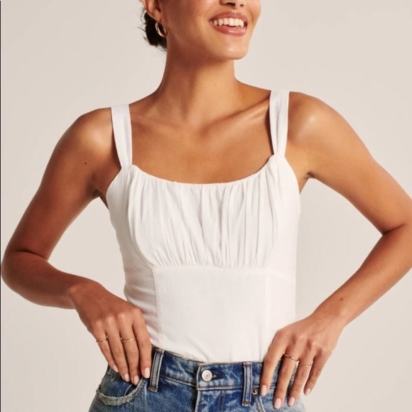 A&F Ruched Cami Bodysuit - Picture 1 of 3